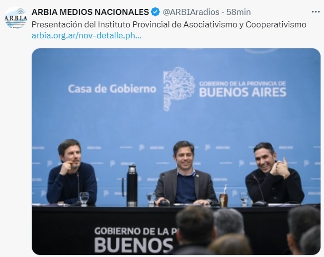 Kicillof lidera el lanzamiento del Instituto Provincial de Asociativismo y Cooperativismo en Buenos Aires